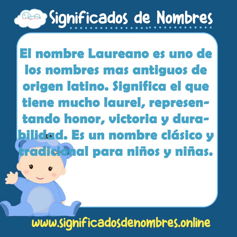 Significado y origen del nombre Laureano