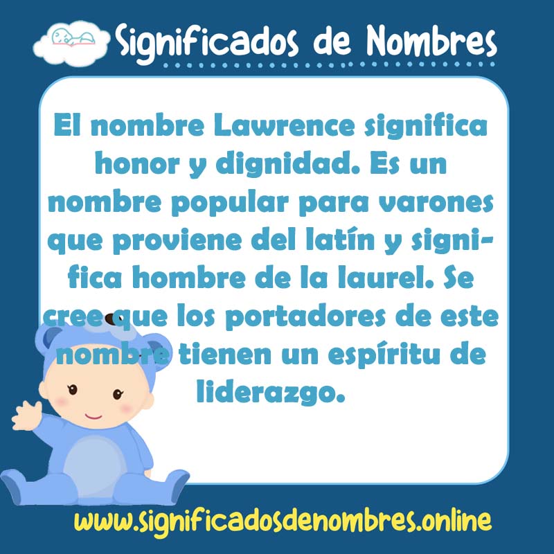 Significado y origen del nombre Lawrence
