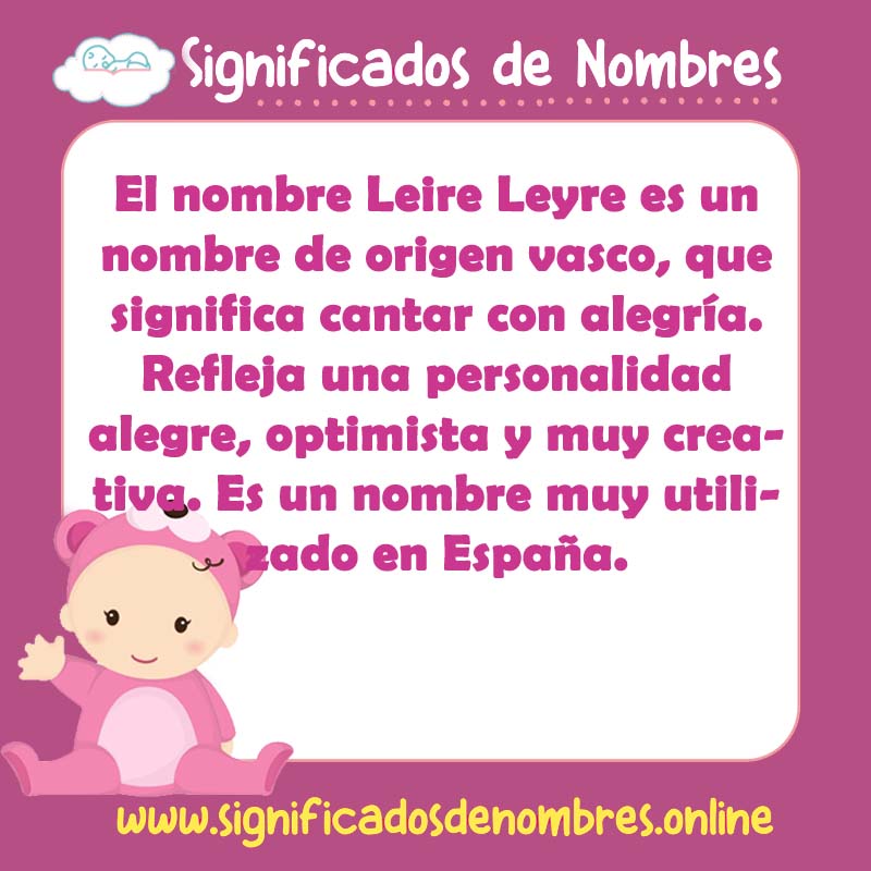 Significado y origen del nombre Leire Leyre