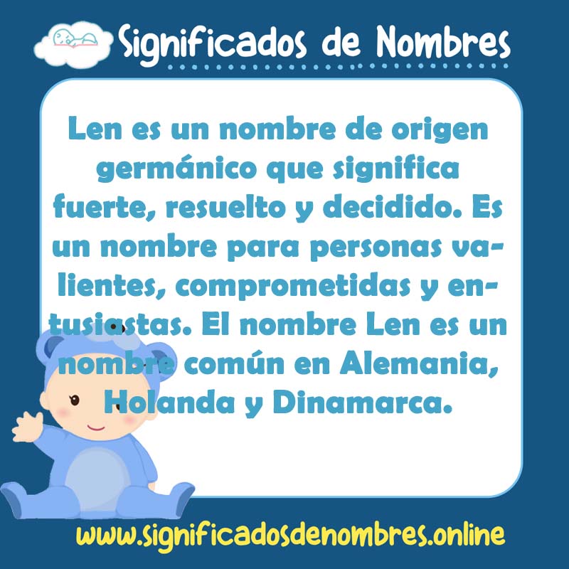 Significado y origen del nombre Len