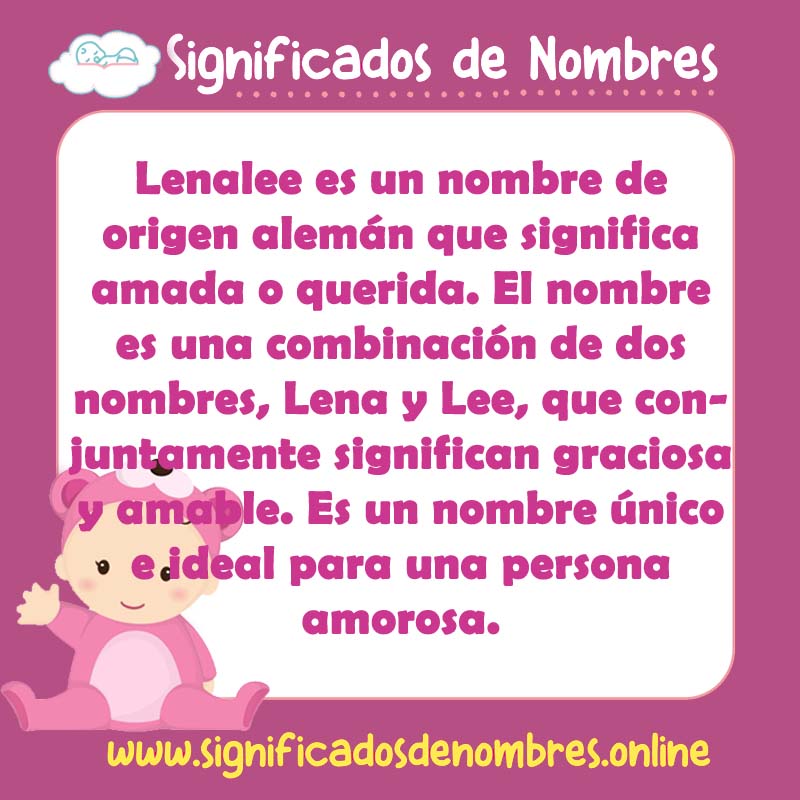 Significado y origen del nombre Lenalee