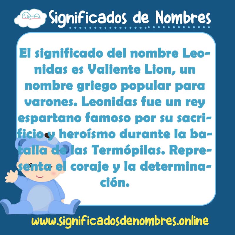 Significado y origen del nombre Leonidas