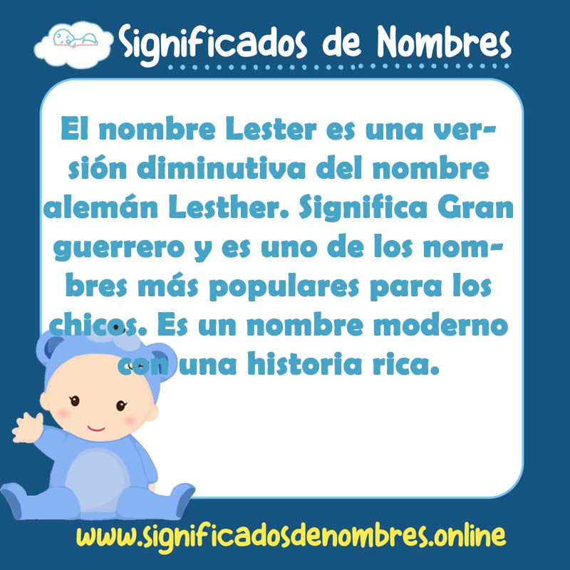 Significado y origen del nombre Lester