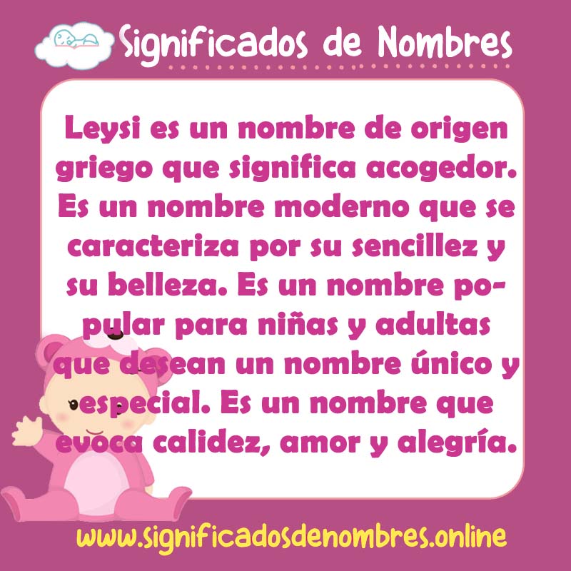 Significado y origen del nombre Leysi