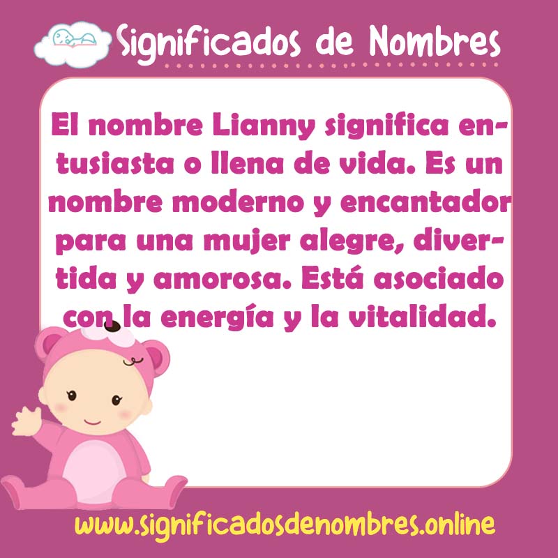Significado y origen del nombre Lianny