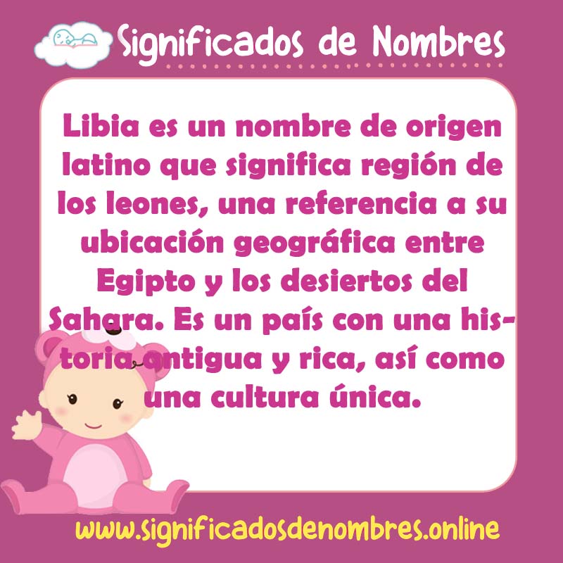 Significado y origen del nombre Libia