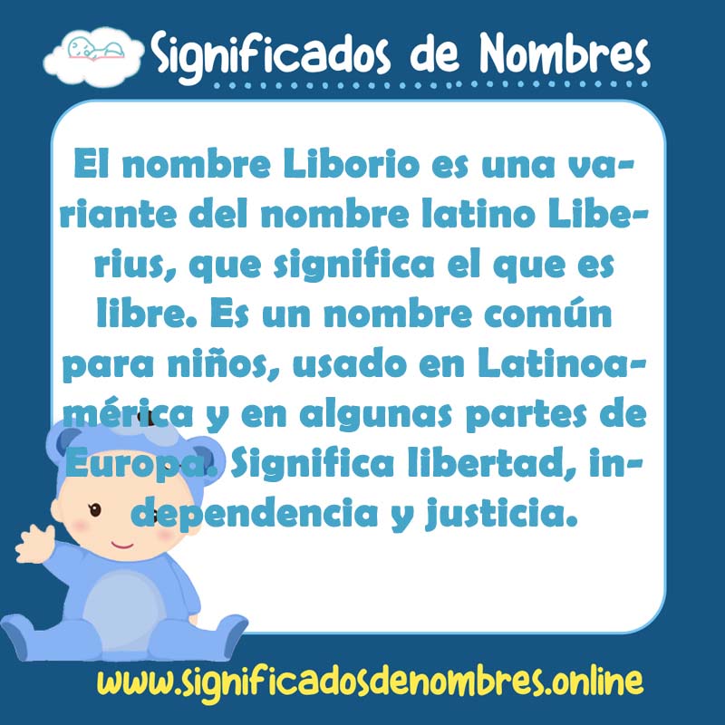 Significado y origen del nombre Liborio