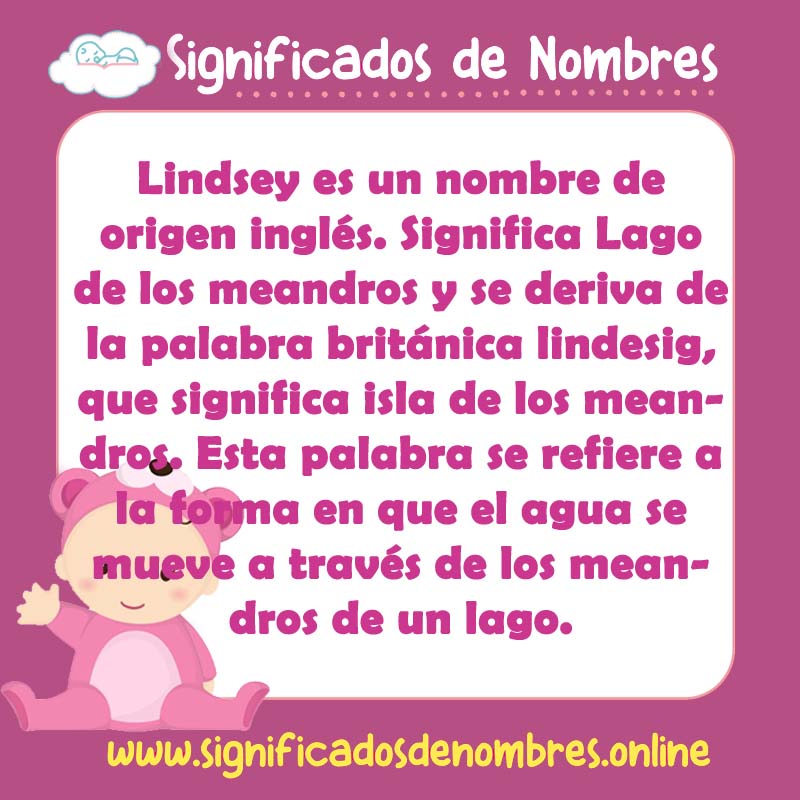 Significado y origen del nombre Lindsey