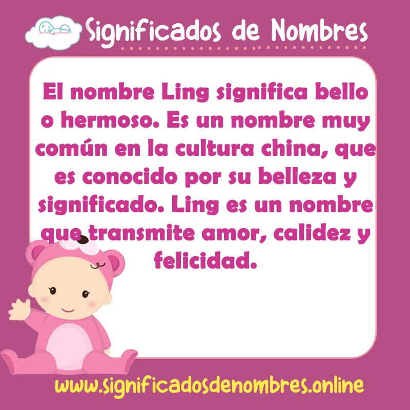 Significado y origen del nombre Ling
