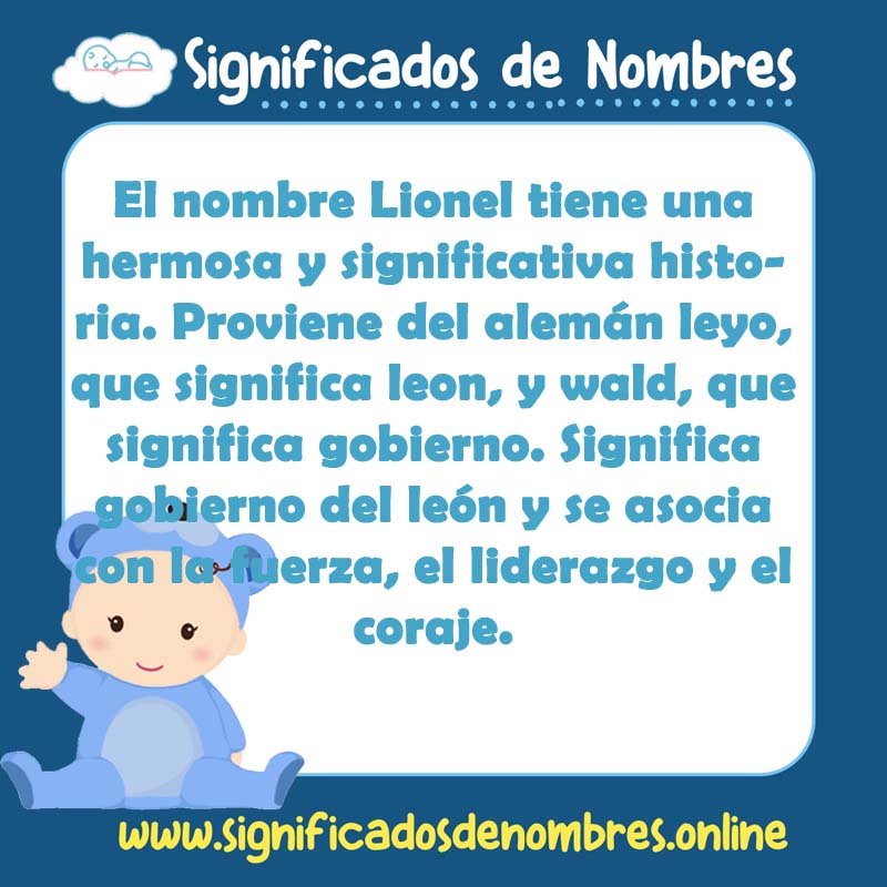 Significado y origen del nombre Lionel