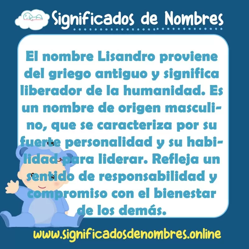 Significado y origen del nombre Lisandro