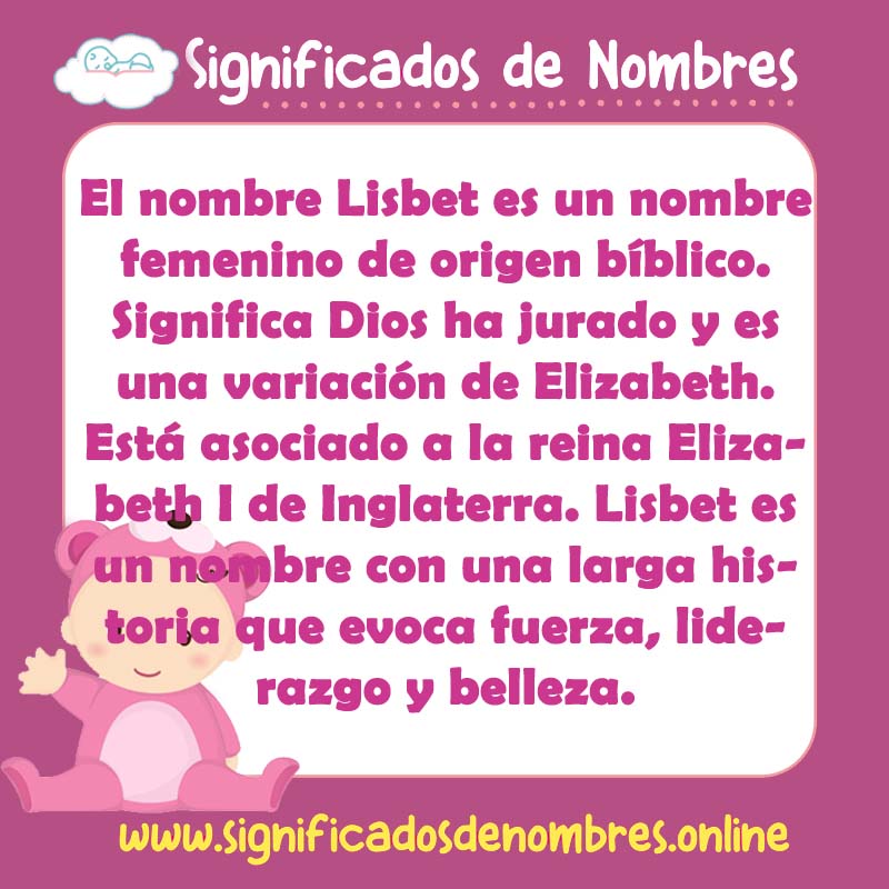 Significado y origen del nombre Lisbet