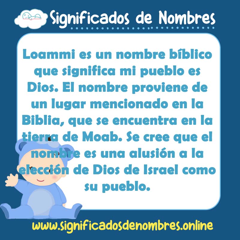 Significado y origen del nombre Loammi