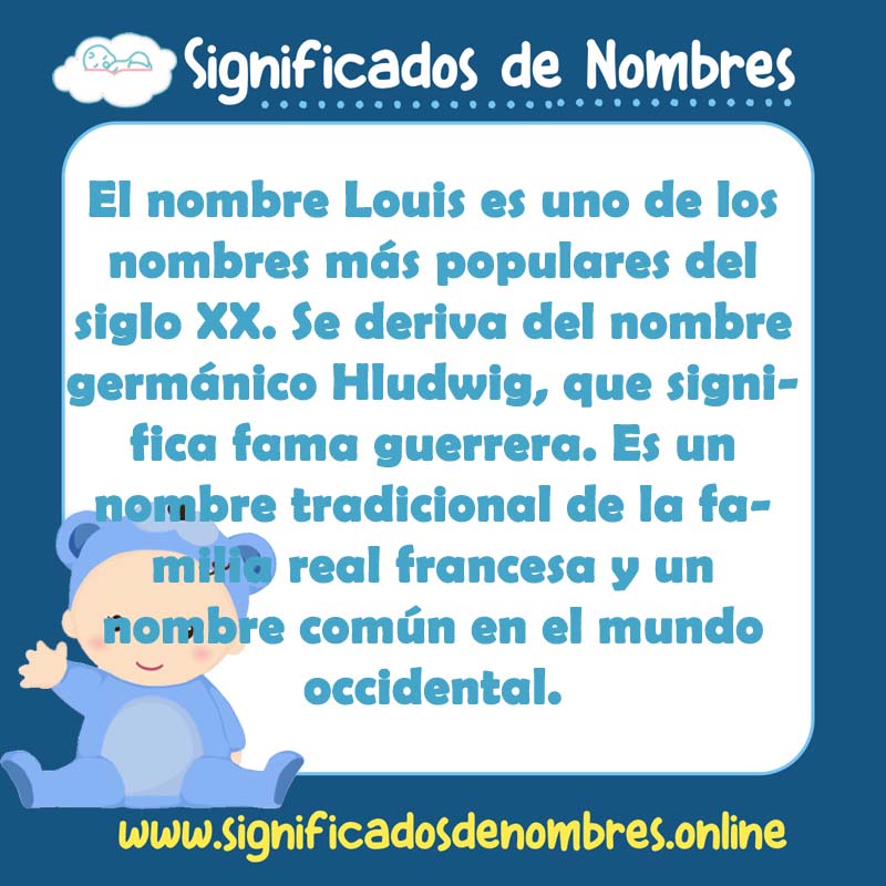 Significado y origen del nombre Louis