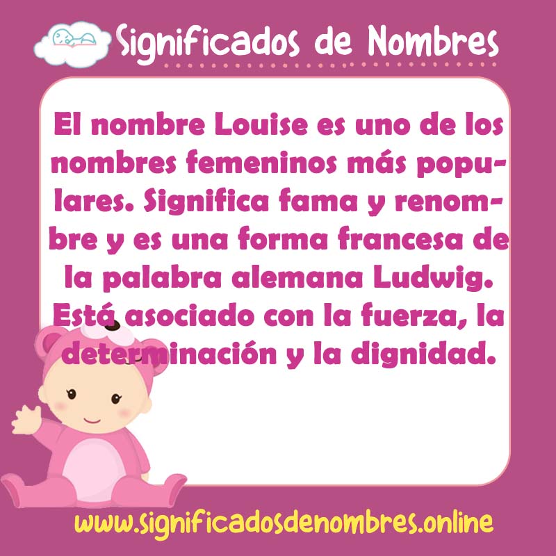 Significado y origen del nombre Louise