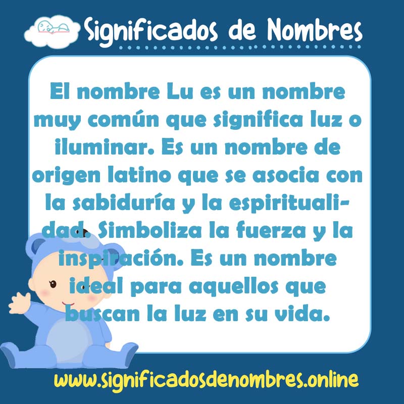 Significado y origen del nombre Lu