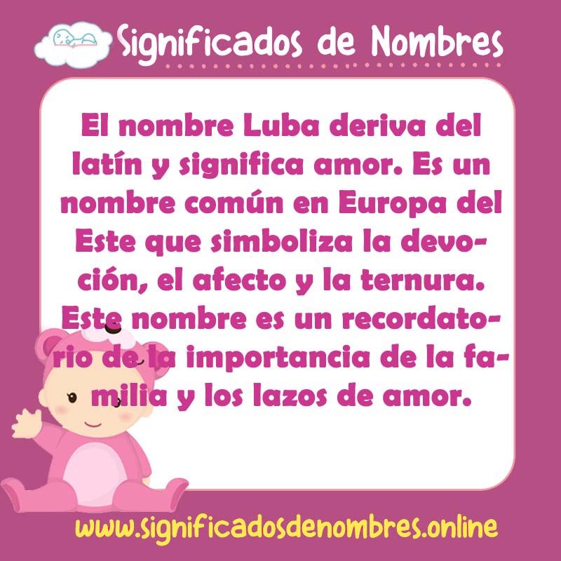 Significado y origen del nombre Luba