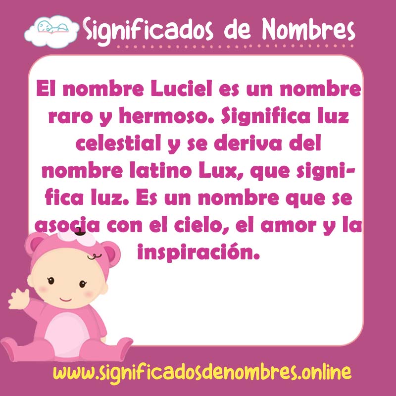 Significado y origen del nombre Luciel