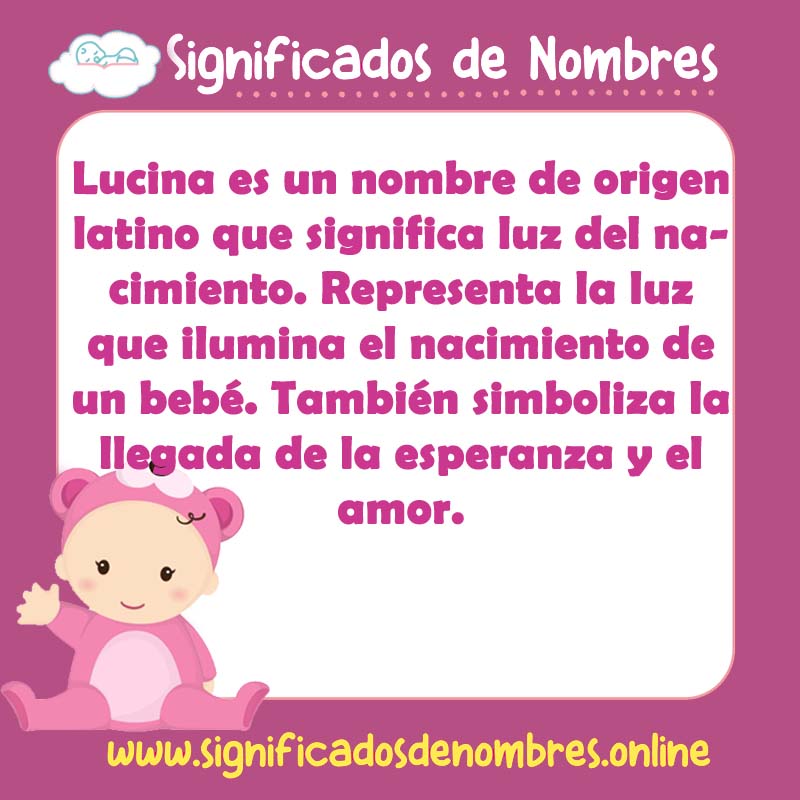 Significado y origen del nombre Lucina