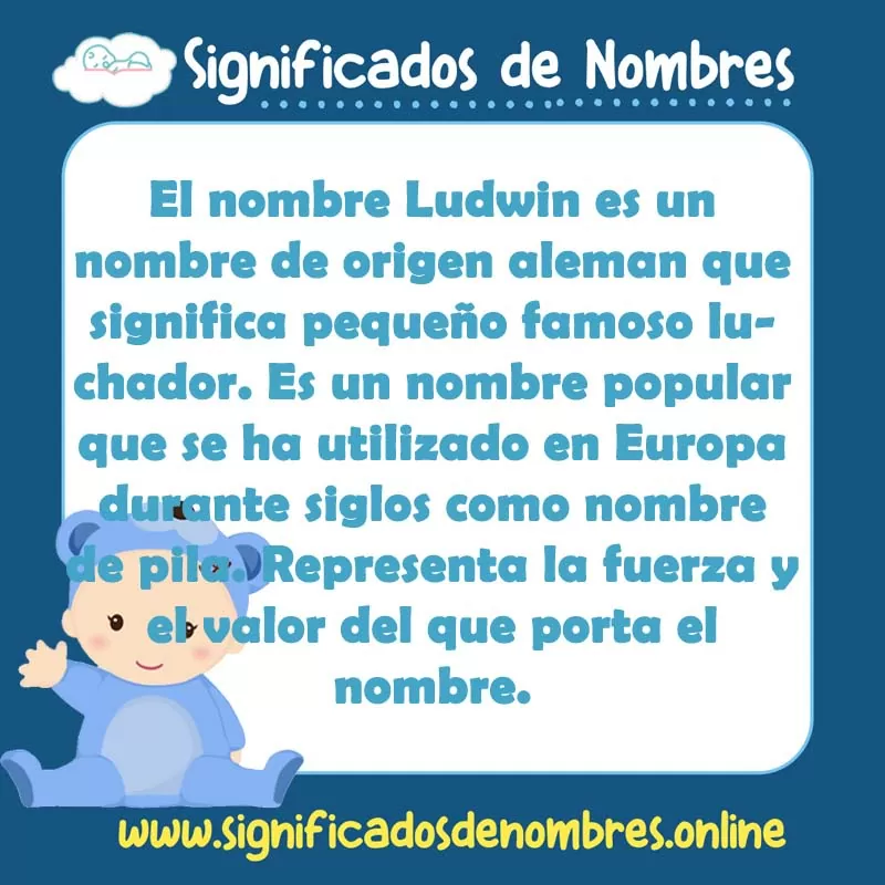 Significado y origen del nombre Ludwin