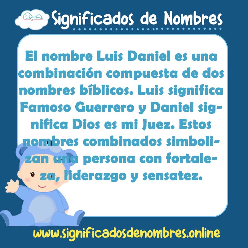 Significado y origen del nombre Luis Daniel