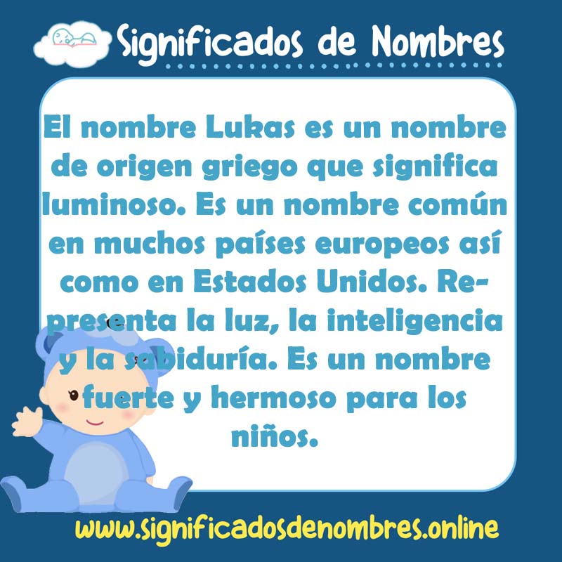 Significado y origen del nombre Lukas