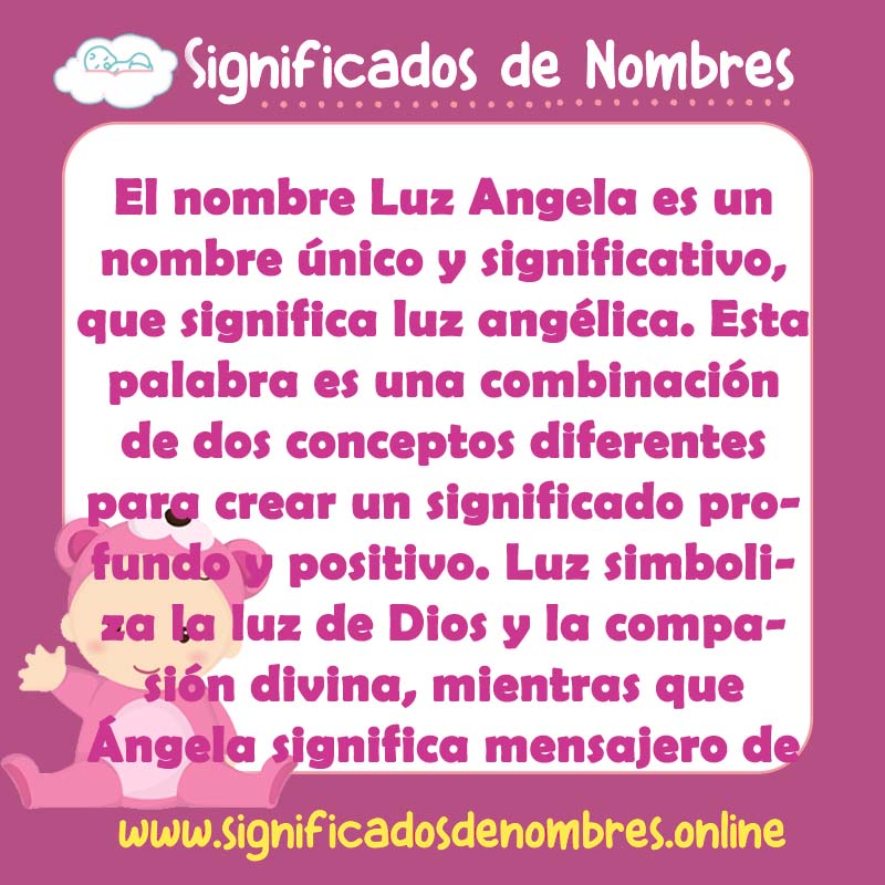 Significado y origen del nombre Luz Angela
