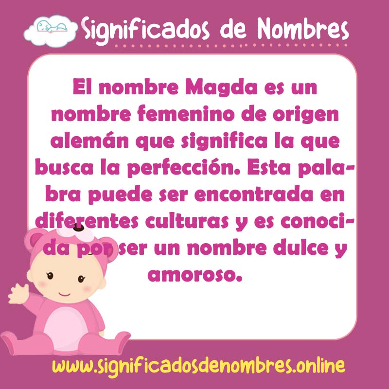 Significado y origen del nombre Magda