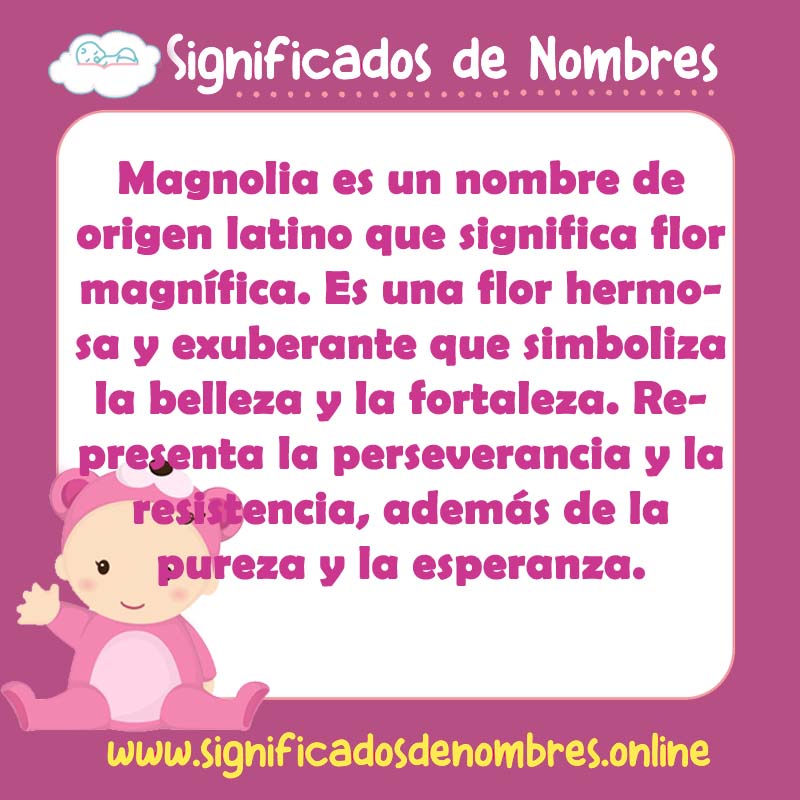 Significado y origen del nombre Magnolia