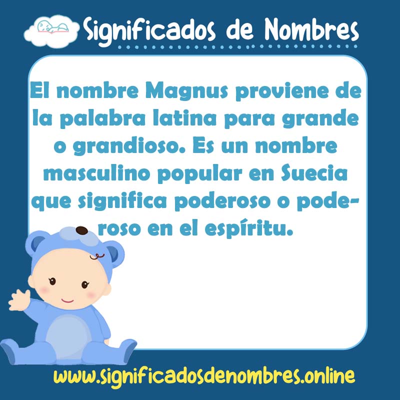 Significado y origen del nombre Magnus