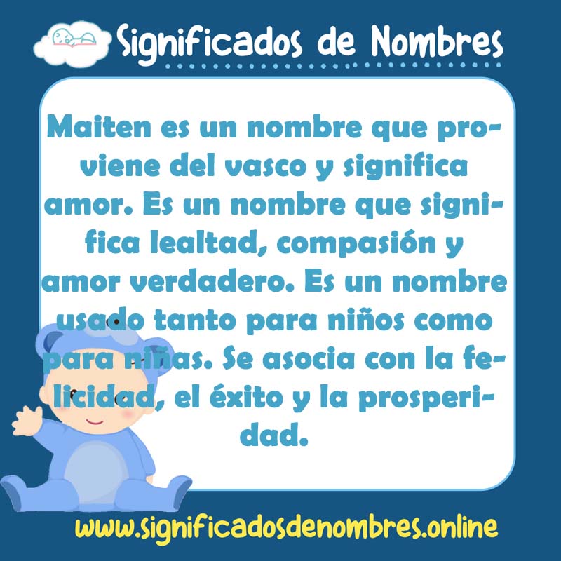 Significado y origen del nombre Maiten