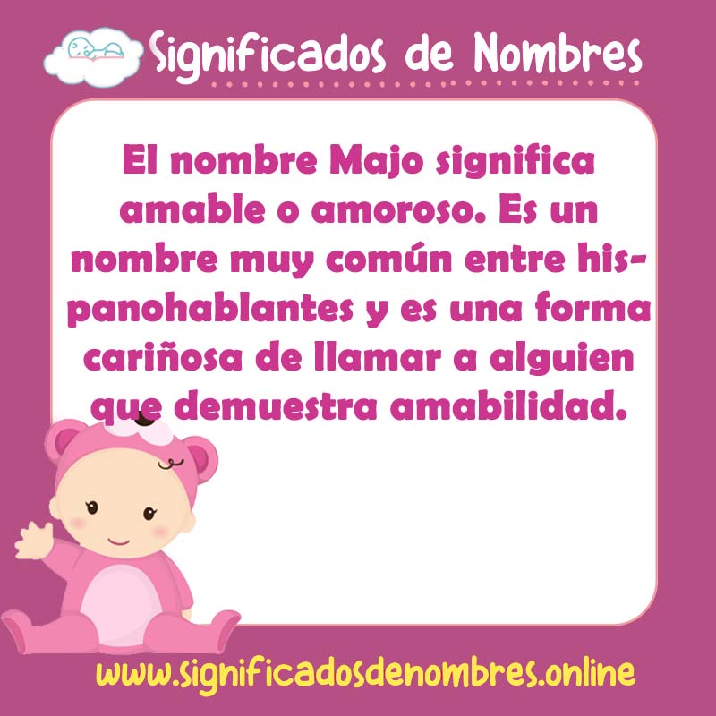 Significado y origen del nombre Majo