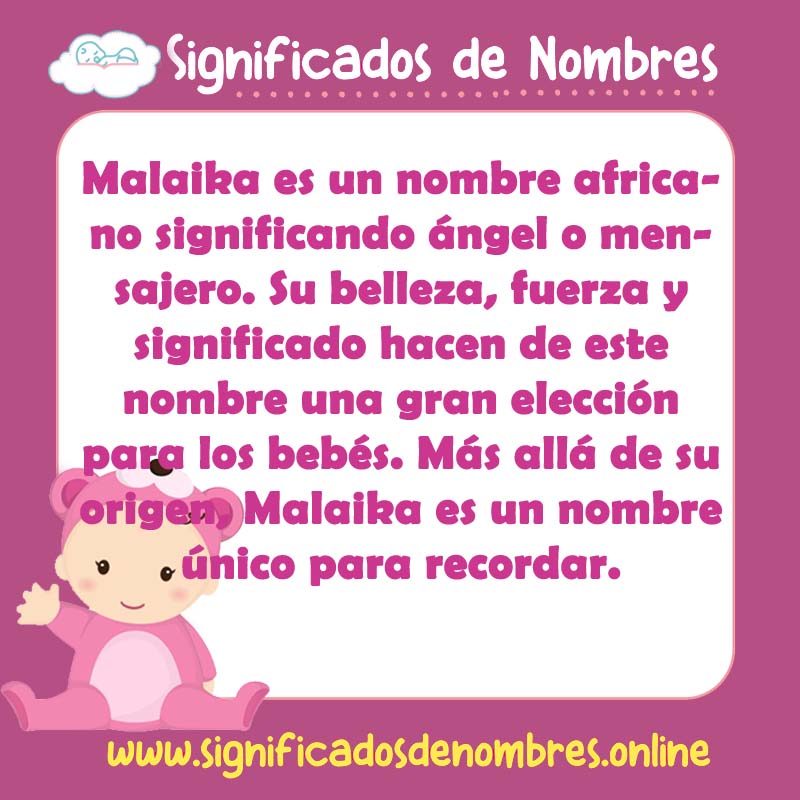 Significado y origen del nombre Malaika
