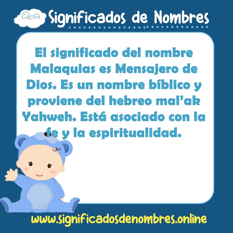 Significado y origen del nombre Malaquias