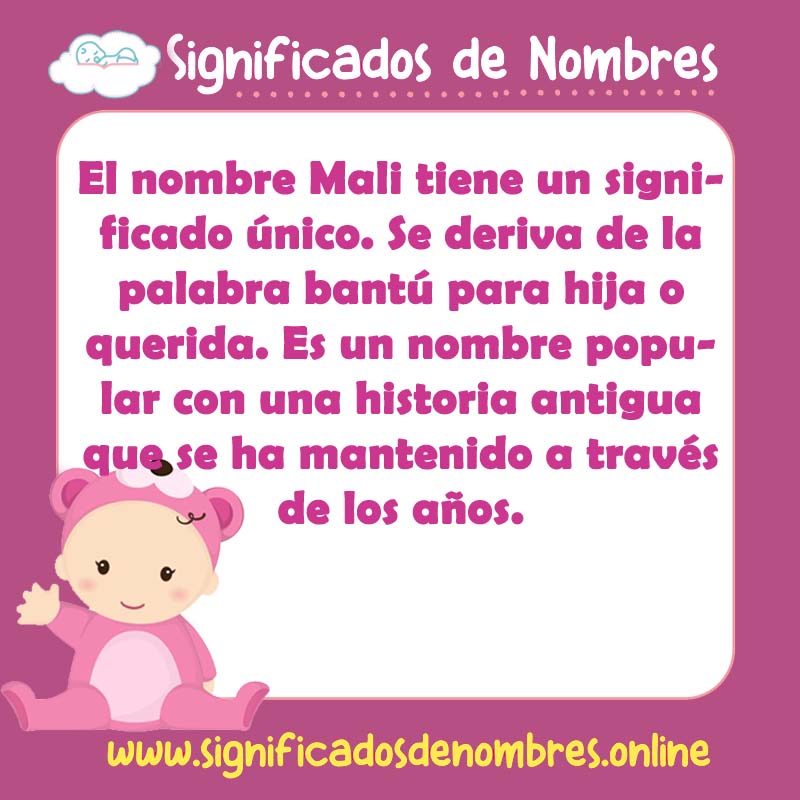 Significado y origen del nombre Mali