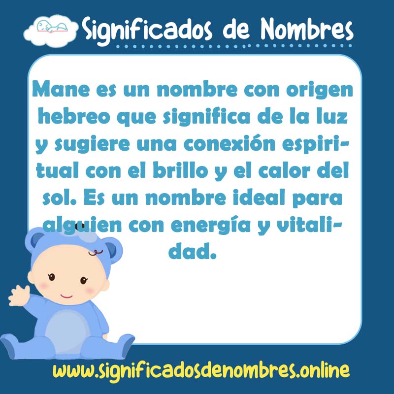 Significado y origen del nombre Mane