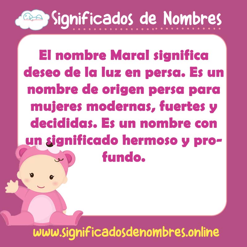 Significado y origen del nombre Maral