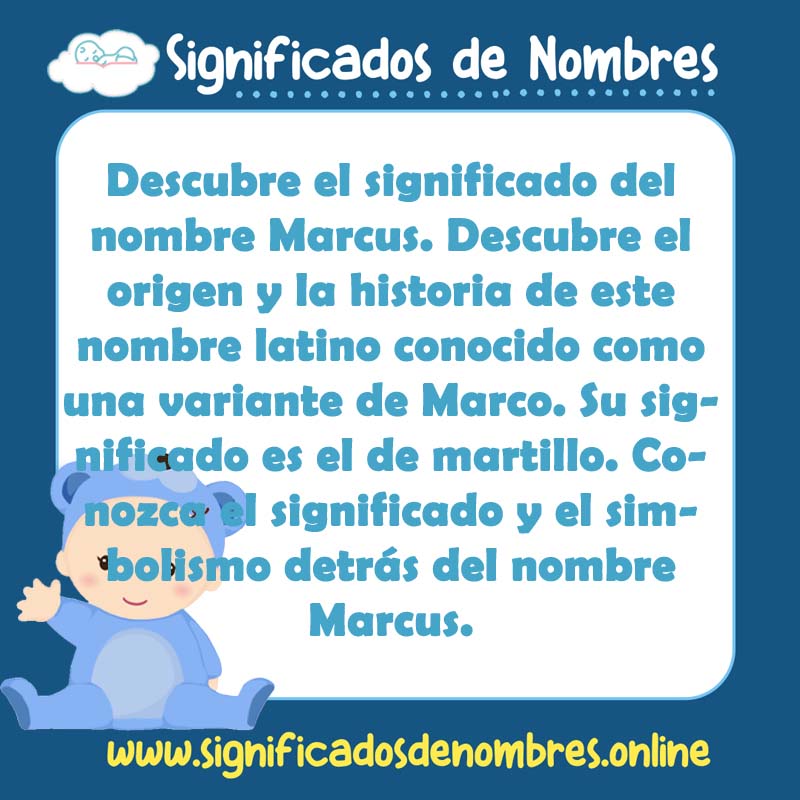 Significado y origen del nombre Marcus