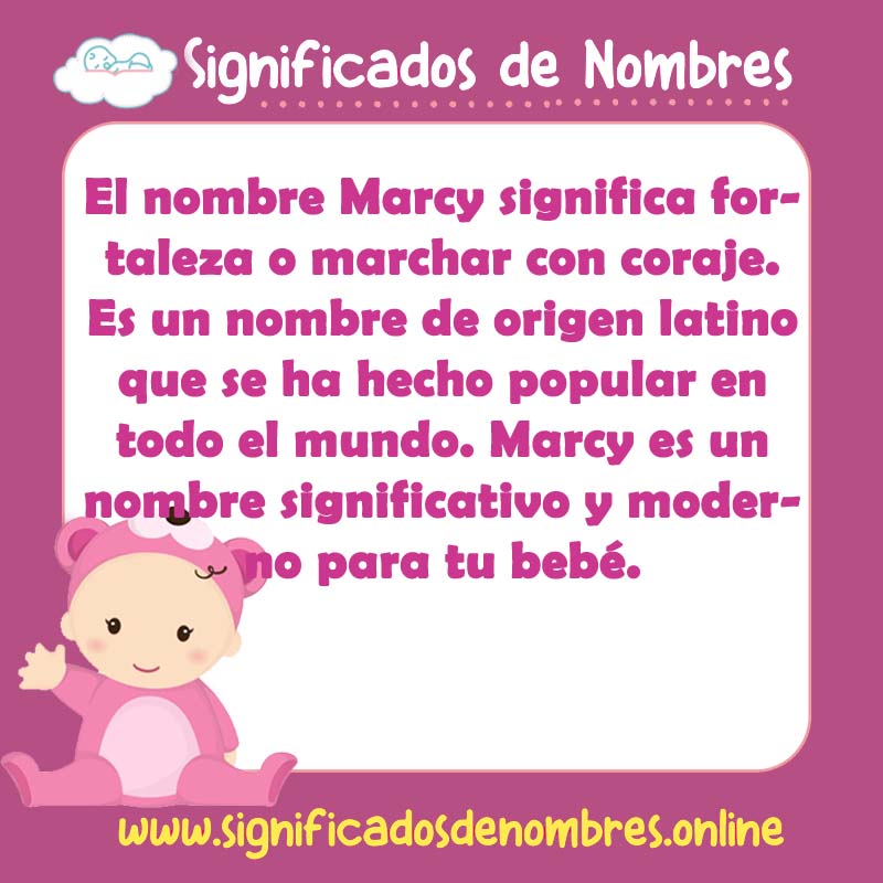 Significado y origen del nombre Marcy