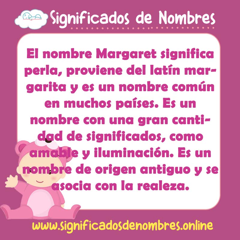 Significado y origen del nombre Margaret
