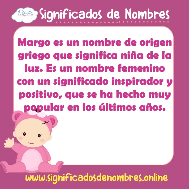 Significado y origen del nombre Margo