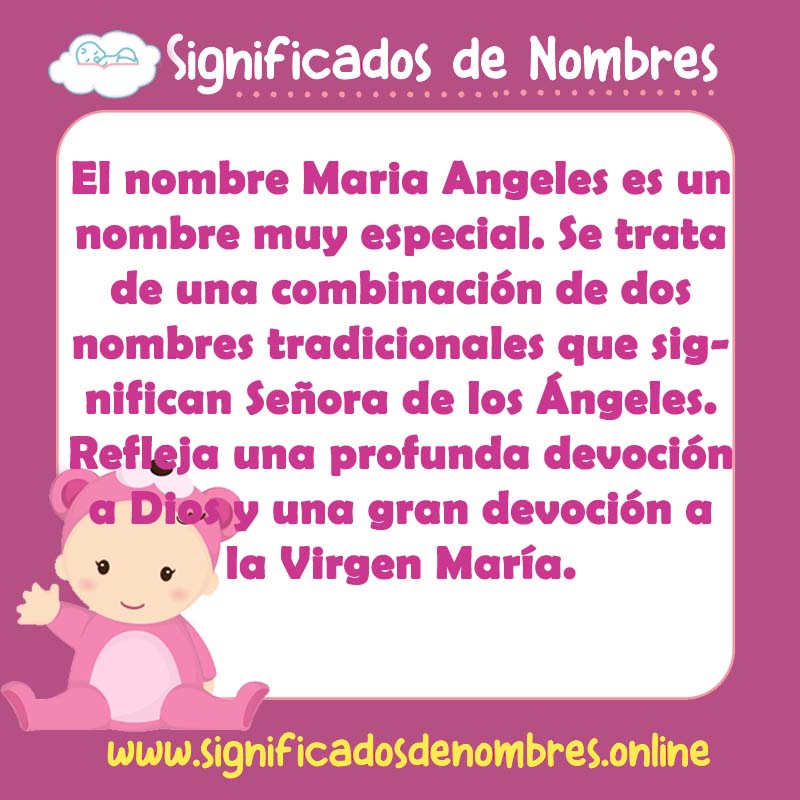 Significado y origen del nombre Maria Angeles