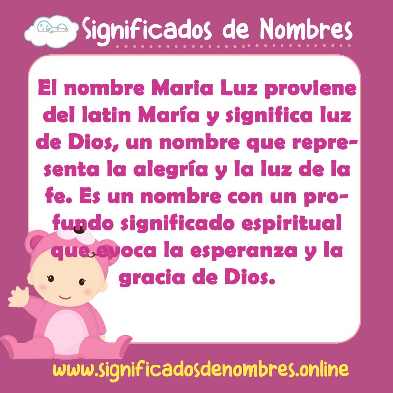 Significado y origen del nombre Maria Luz