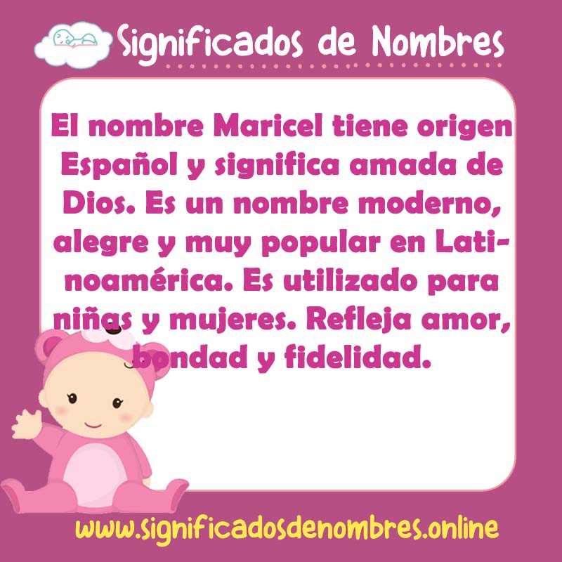 Significado y origen del nombre Maricel