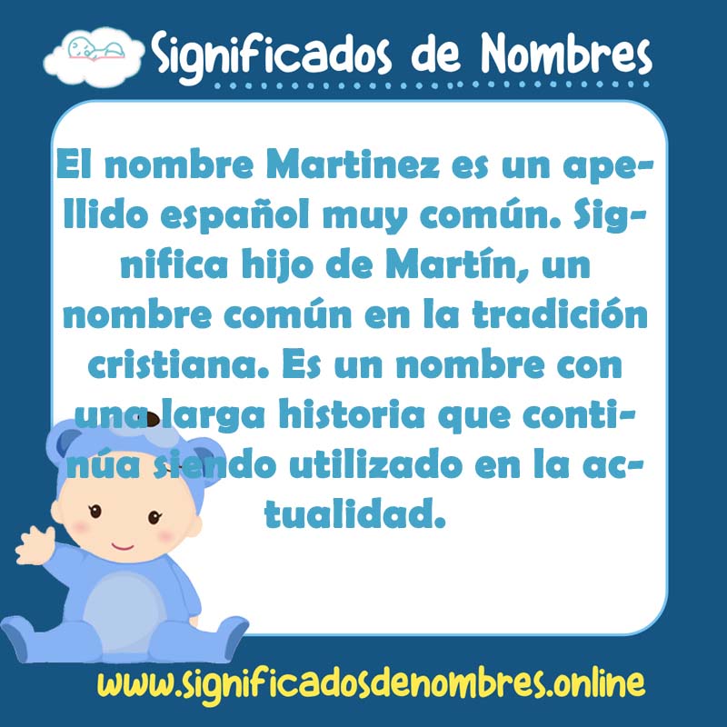 Significado y origen del nombre Martinez