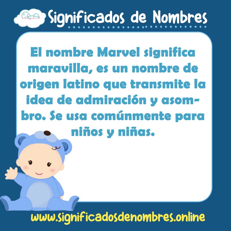 Significado y origen del nombre Marvel