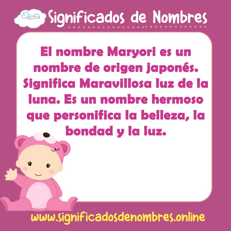 Significado y origen del nombre Maryori
