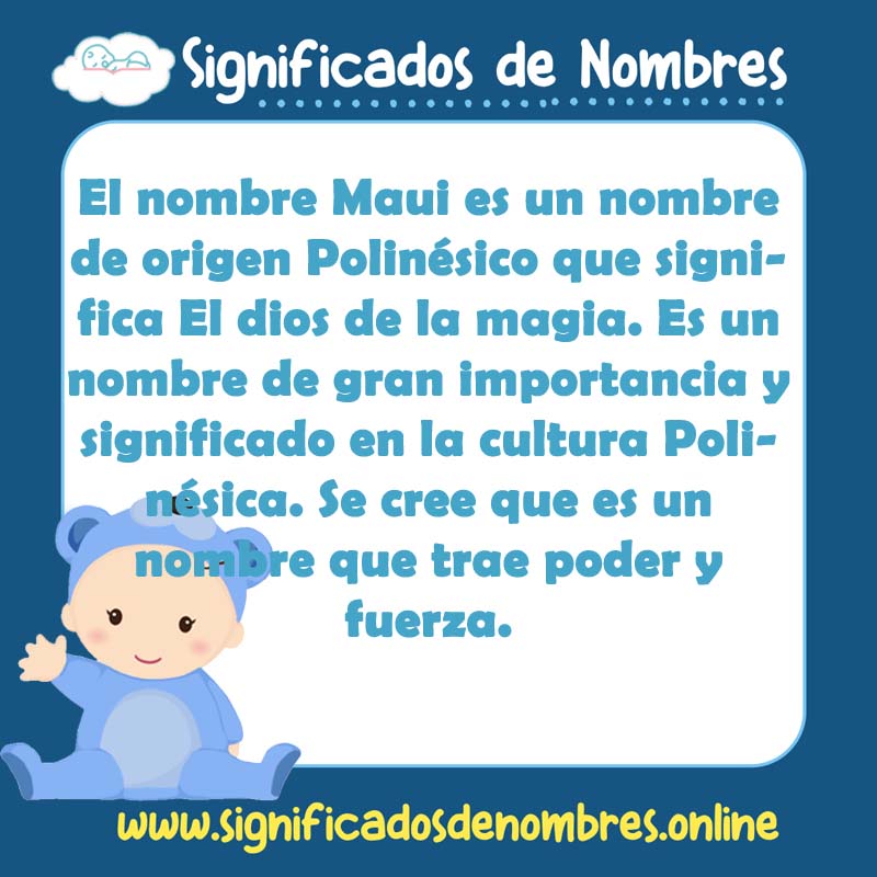 Significado y origen del nombre Maui