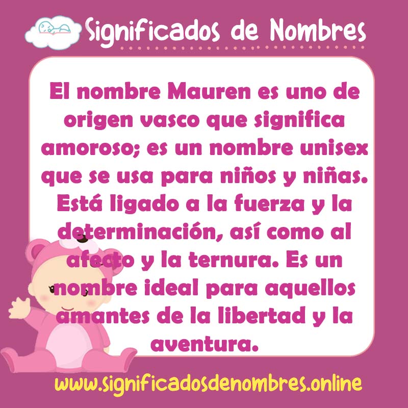 Significado y origen del nombre Mauren