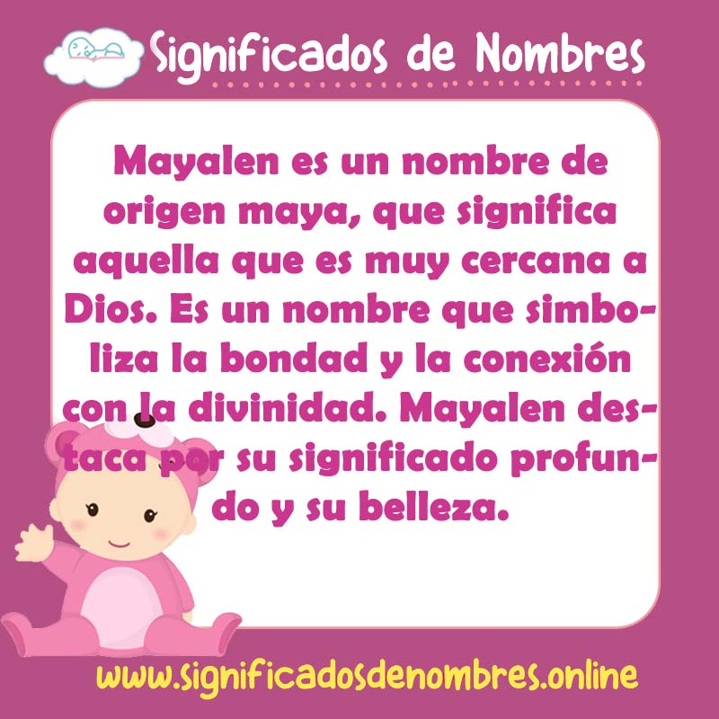 Significado y origen del nombre Mayalen